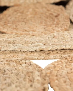 Tapete Redondo De Juta O 120 Cm Creme Ahlat
