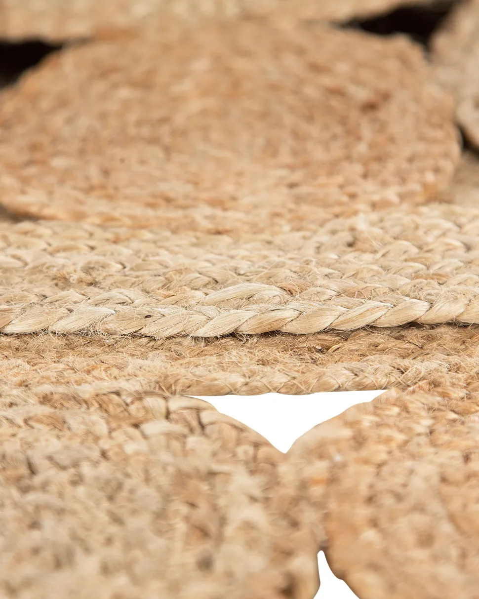 Tapete Redondo De Juta O 120 Cm Creme Ahlat