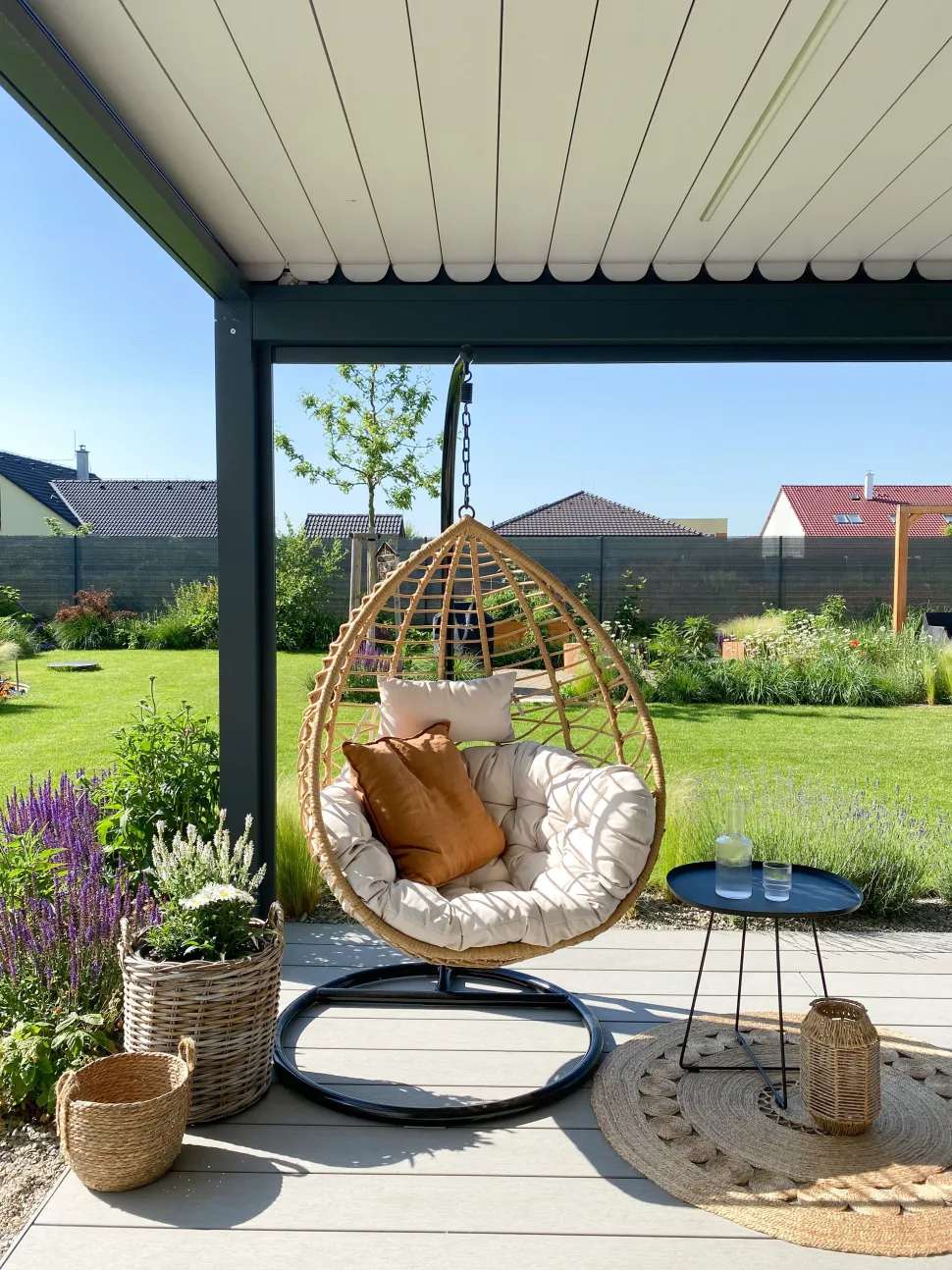 Tapete Redondo De Juta O 120 Cm Creme Ahlat