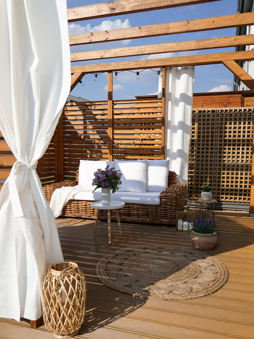 Tapete Redondo De Juta O 120 Cm Creme Ahlat