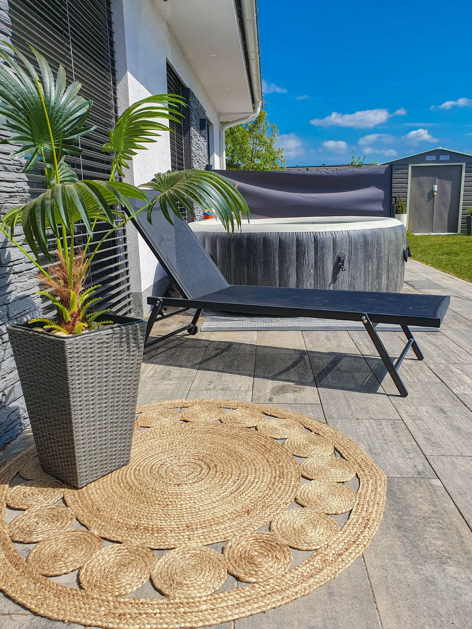 Tapete Redondo De Juta O 120 Cm Creme Ahlat