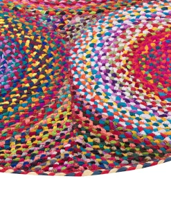 Tapete Redondo Em Algodao Multicolor 140 Cm Ladik