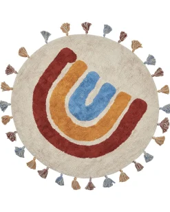 Tapete Redondo Em Algodao Multicolor O 120 Yagci