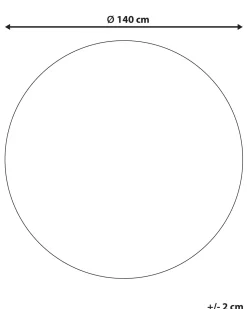 Tapete Redondo Em Algodao Azul E Creme 140 Cm Leventler