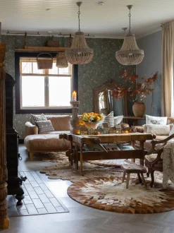 Tapete Redondo Em Juta Creme 135 Cm Gerdek