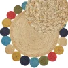 Tapete Redondo Em Juta Multicolor O 140 Cm Vostan