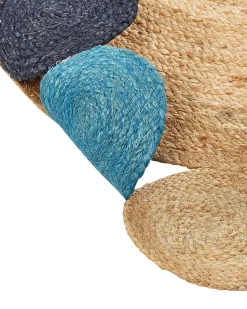 Tapete Redondo Em Juta Multicolor O 140 Cm Vostan