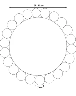 Tapete Redondo Em Juta Preta O 140 Cm Vostan