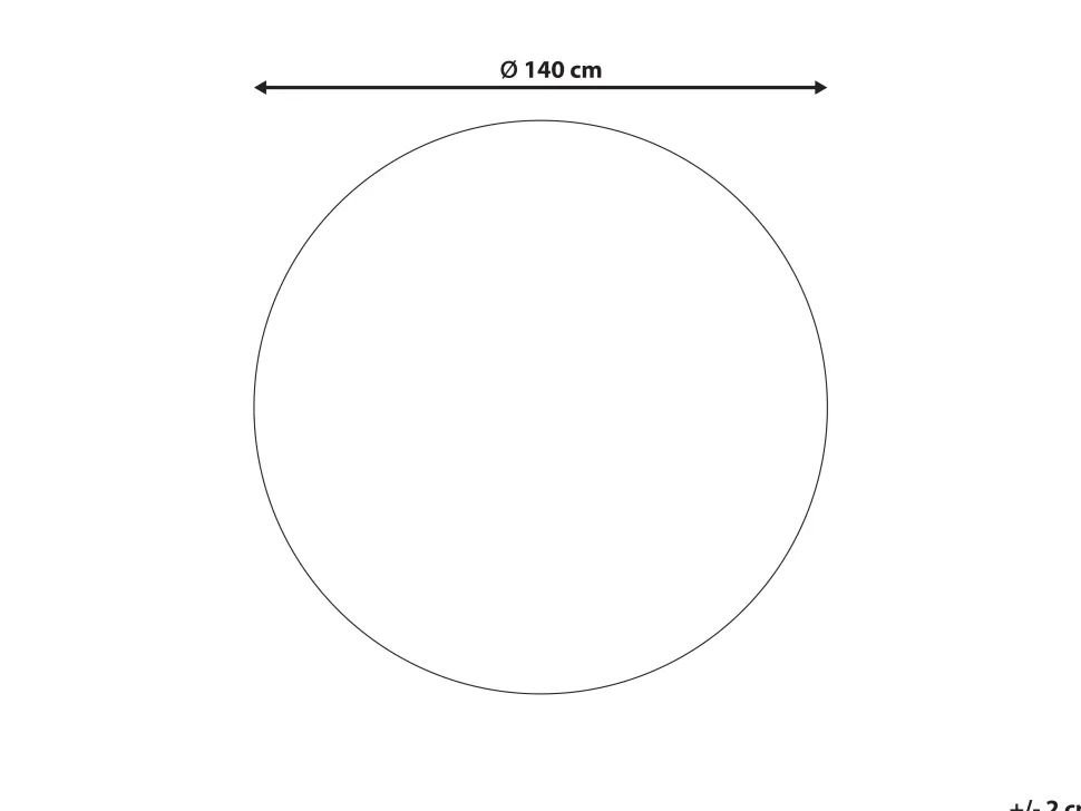 Tapete Redondo Em Pele Genuina Branca 140 Cm Simav