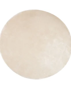 Tapete Redondo Em Viscose Creme Claro 140 Cm Gesi Ii