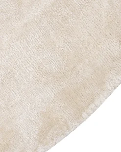 Tapete Redondo Em Viscose Creme Claro 140 Cm Gesi Ii