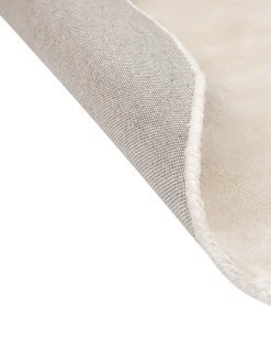 Tapete Redondo Em Viscose Creme Claro 140 Cm Gesi Ii