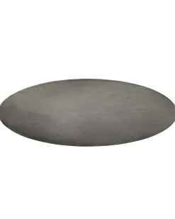 Tapete Redondo Em Viscose Cinzenta Escura 140 Cm Gesi Ii