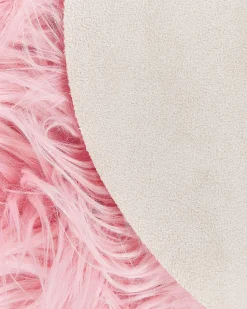 Tapete Tipo Pele De Ovelha Rosa 180 X 60 Cm Mamungari