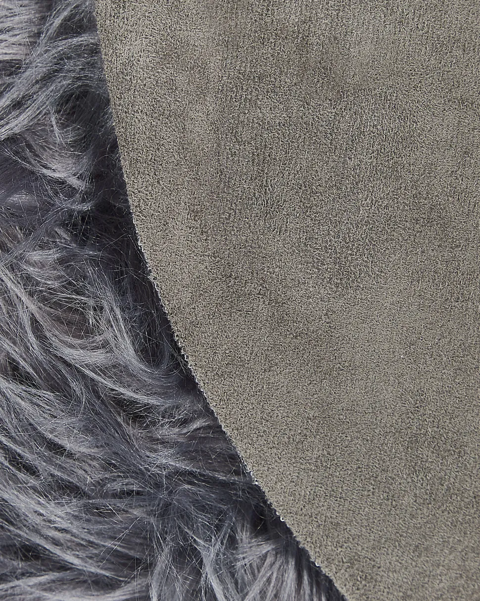 Tapete Tipo Pele De Ovelha Cinzento Escuro 180 X 60 Cm Mamungari