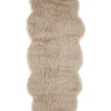 Tapete Tipo Pele De Ovelha Cor De Areia 180 X 60 Cm Mamungari