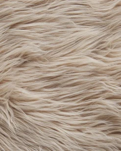 Tapete Tipo Pele De Ovelha Cor De Areia 180 X 60 Cm Mamungari