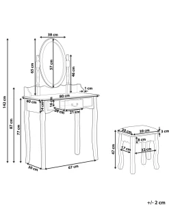 Toucador Com 1 Gaveta E Banco Branco Soleil
