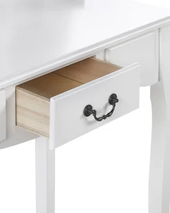 Toucador Com 1 Gaveta E Banco Branco Soleil