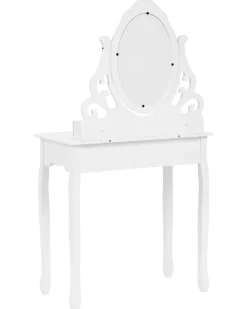 Toucador Com 4 Gavetas E Banco Branco Amour