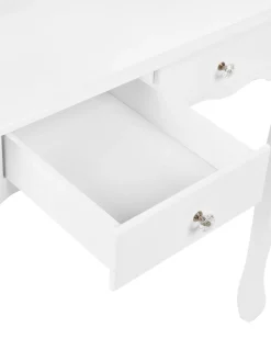 Toucador Com 4 Gavetas E Banco Branco Diva