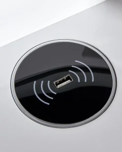 Toucador Com 4 Gavetas E Banco Branco E Preto Soye