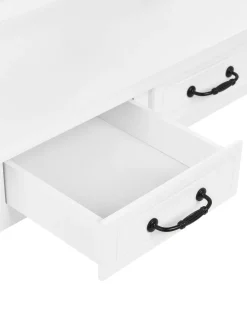 Toucador Com 5 Gavetas E Banco Branco Rayon