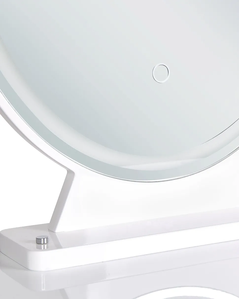 Toucador Com 2 Gavetas E Banco Branco E Dourado Caen