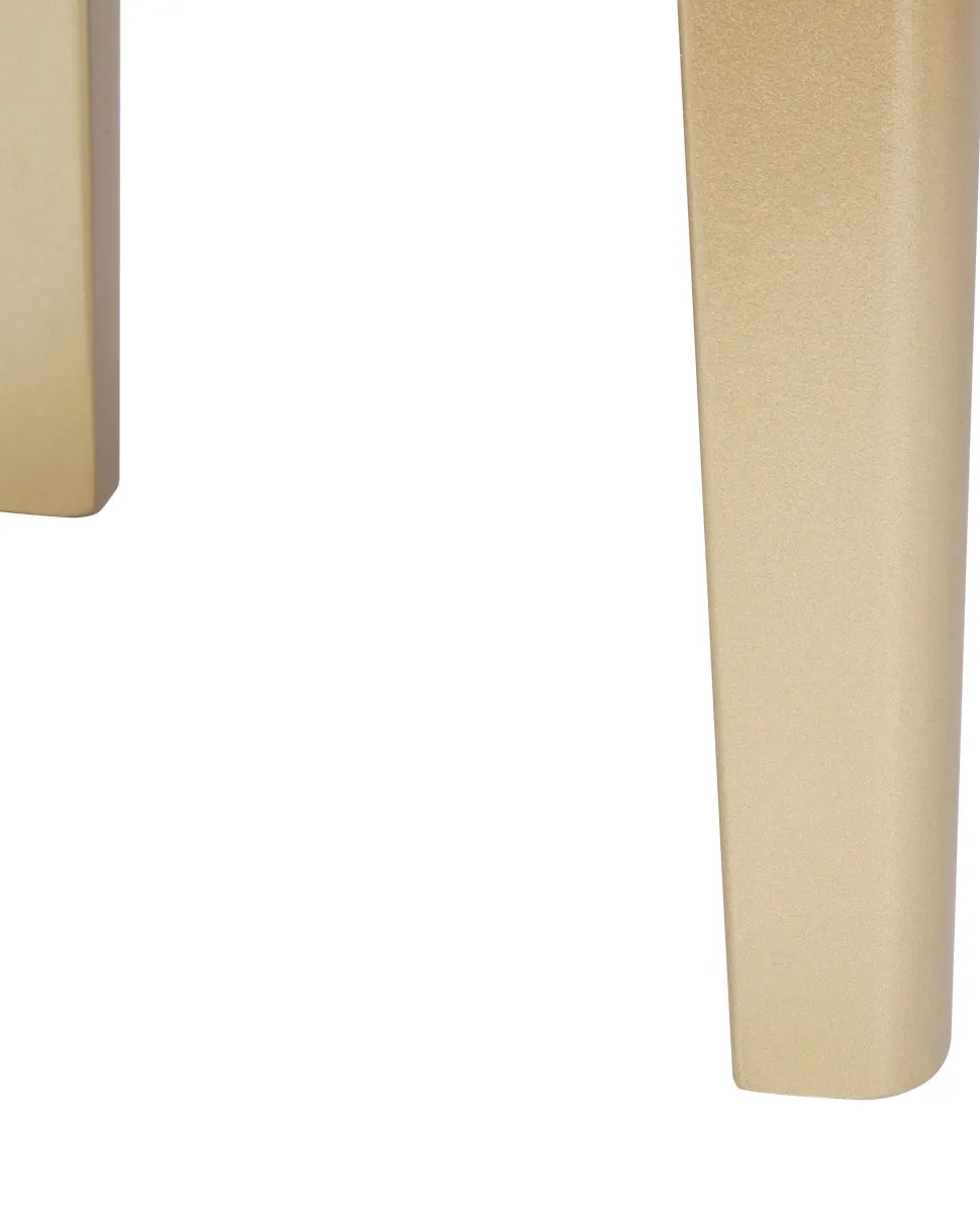 Toucador Com 4 Gavetas E Banco Cinzento E Dourado Fedry