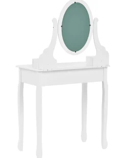 Toucador Com 5 Gavetas E Banco Branco Galaxie