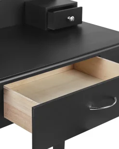 Toucador Com 3 Gavetas E Banco Preto Astre