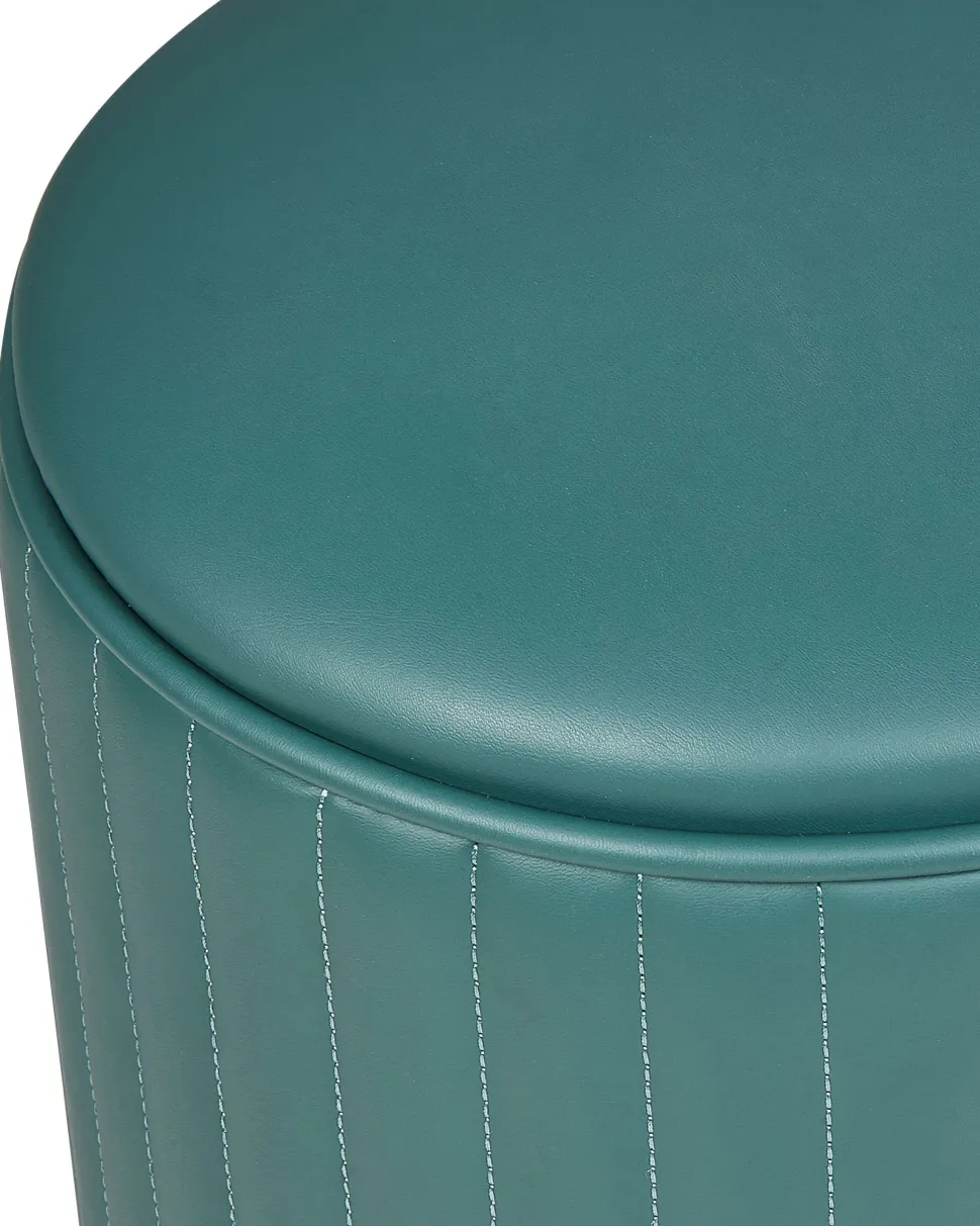 Toucador Com 2 Gavetas E Pufe Verde Escuro E Dourado Vinax