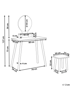 Toucador Com Banco Branco Toulouges