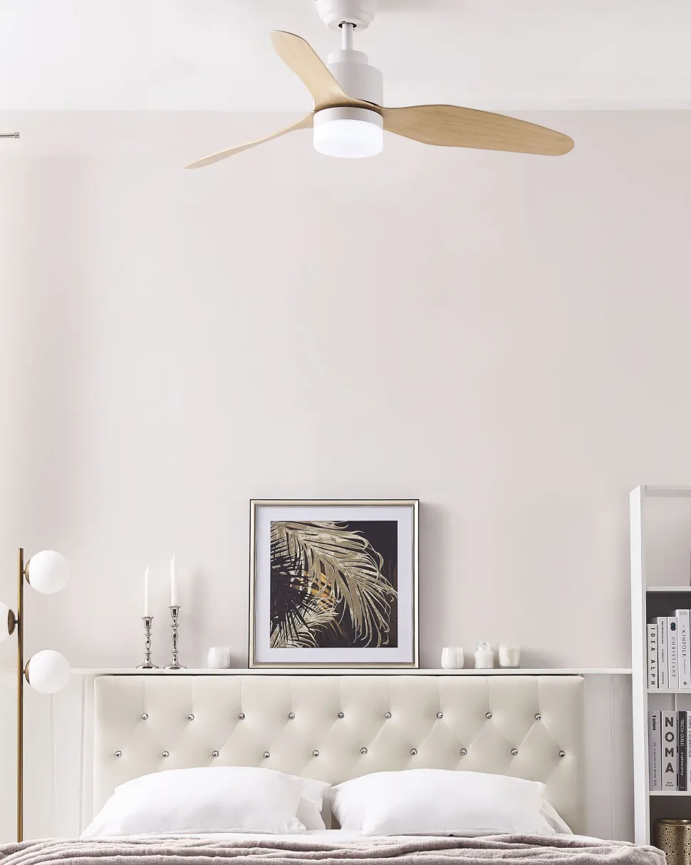 Ventoinha De Teto Branca Com Luz Led Anderson