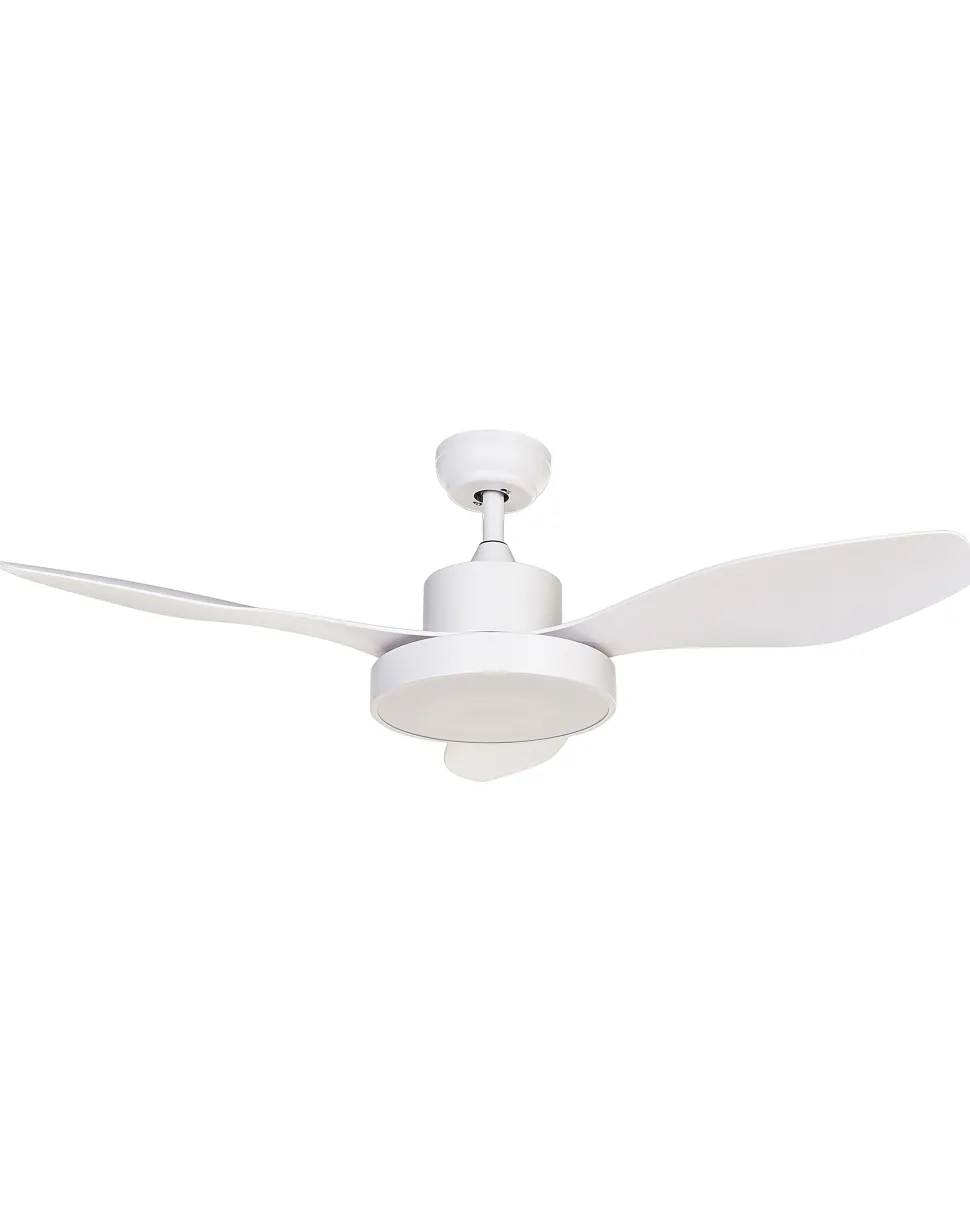 Ventoinha De Teto Branca Com Luz Led Banderas