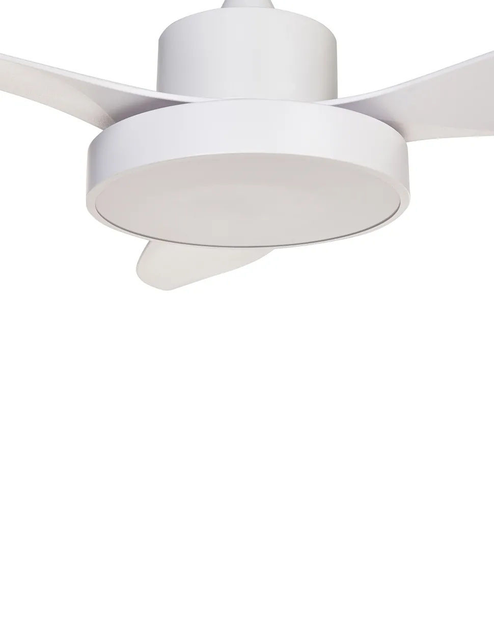 Ventoinha De Teto Branca Com Luz Led Banderas