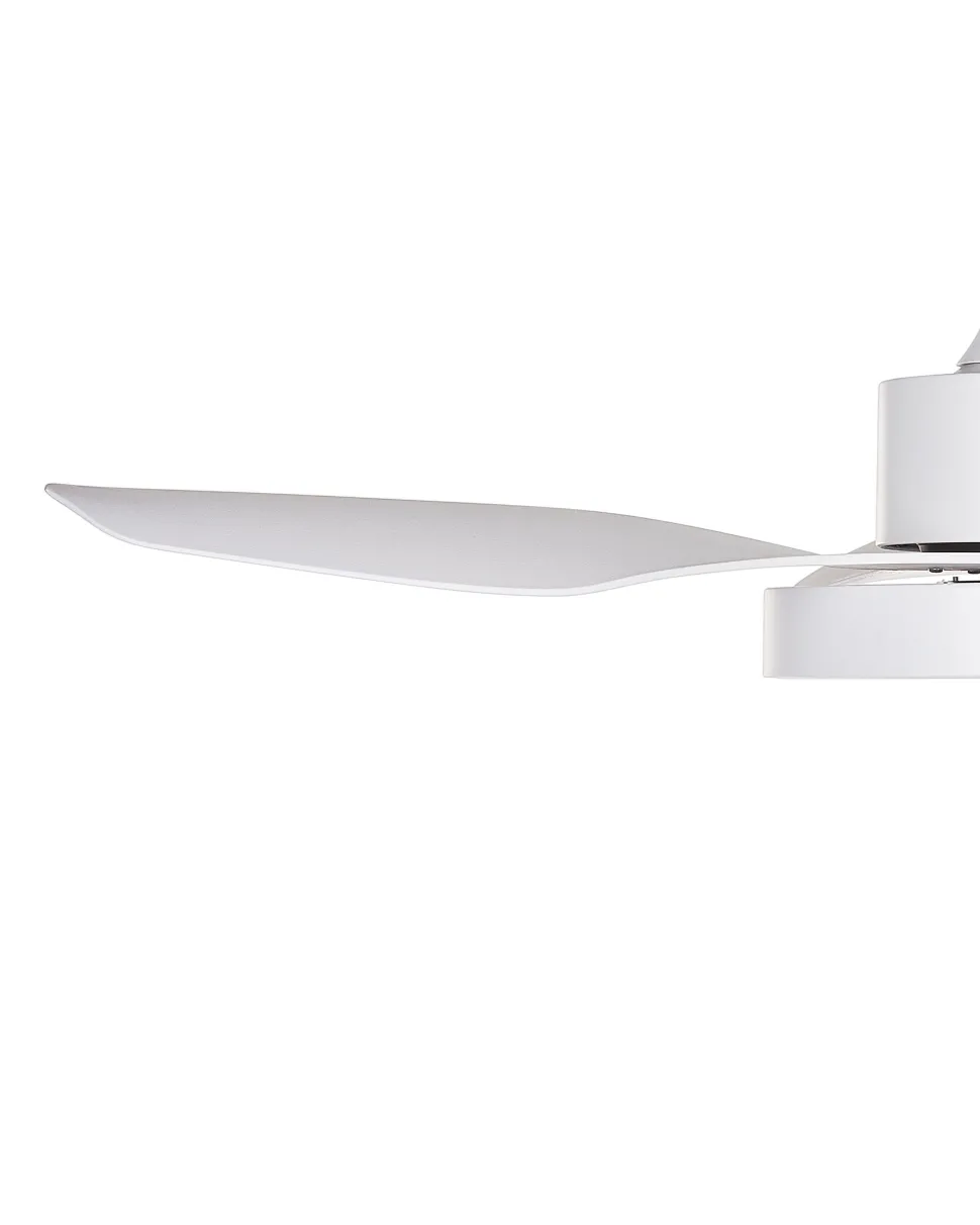 Ventoinha De Teto Branca Com Luz Led Banderas