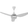 Ventoinha De Teto Branca Com Luz Led Toplica