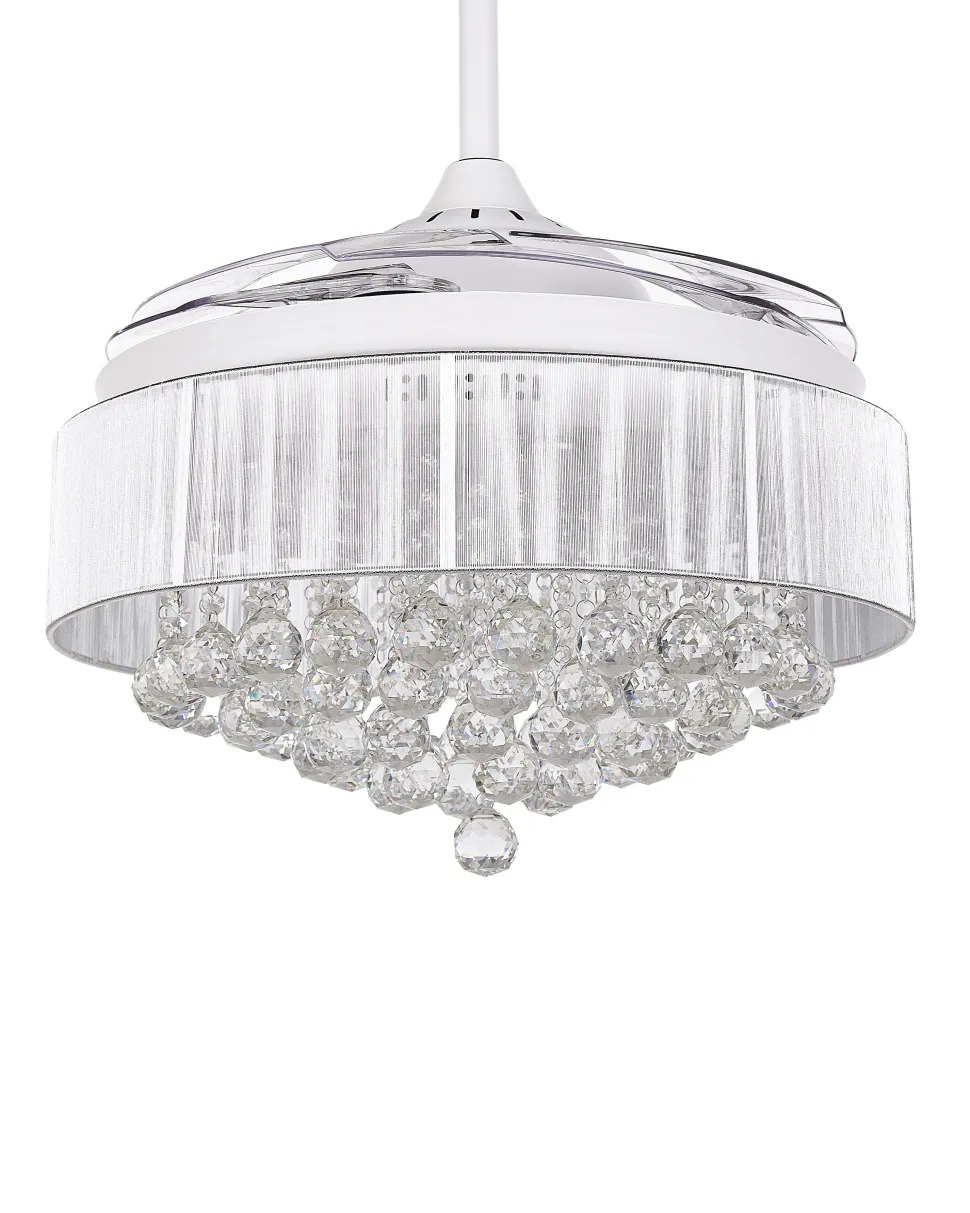 Ventoinha De Teto Branca Com Luz Led Peel