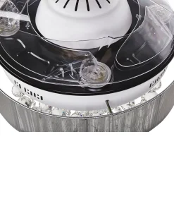 Ventoinha De Teto Branca Com Luz Led Peel