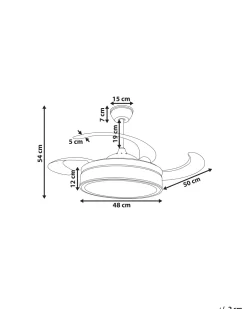 Ventoinha De Teto Branca Com Pas Retrateis E Iluminação Fremont