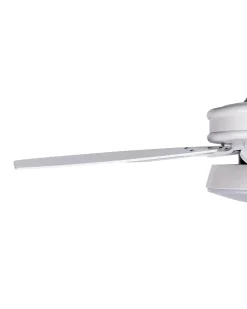 Ventoinha De Teto Castanha E Branca Com Iluminação Logan