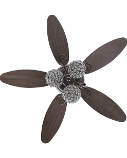 Ventoinha De Teto Castanha Com Luz Heilong