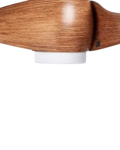 Ventoinha De Teto Castanha Escura Com Luz Paria