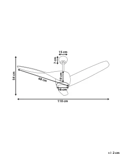 Ventoinha De Teto Castanha Escura Com Luz Paria