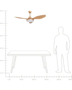 Ventoinha De Teto Castanha Com Iluminação Muddy