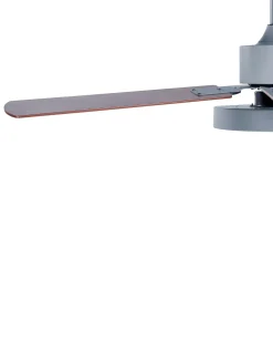 Ventoinha De Teto Cinzenta E Castanha Clara Com Luz Hobble