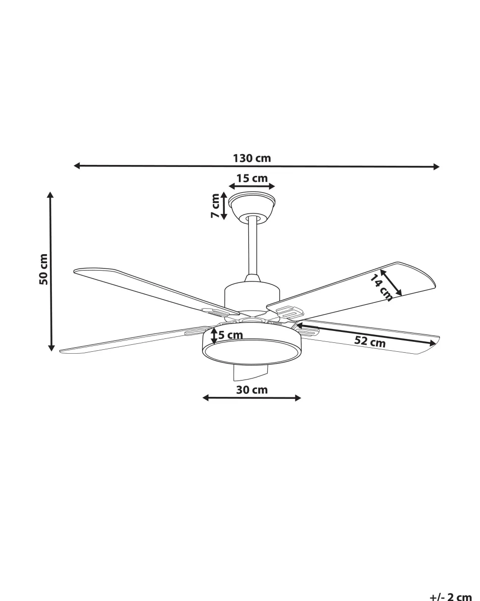 Ventoinha De Teto Cinzenta E Castanha Clara Com Luz Hobble