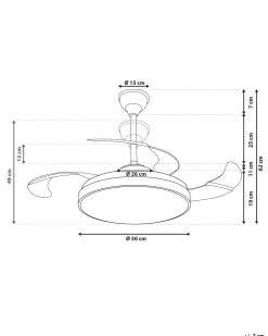 Ventoinha De Teto Com Luz Em Prateado Ibar
