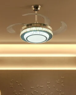 Ventoinha De Teto Dourada Com Iluminação Ashley